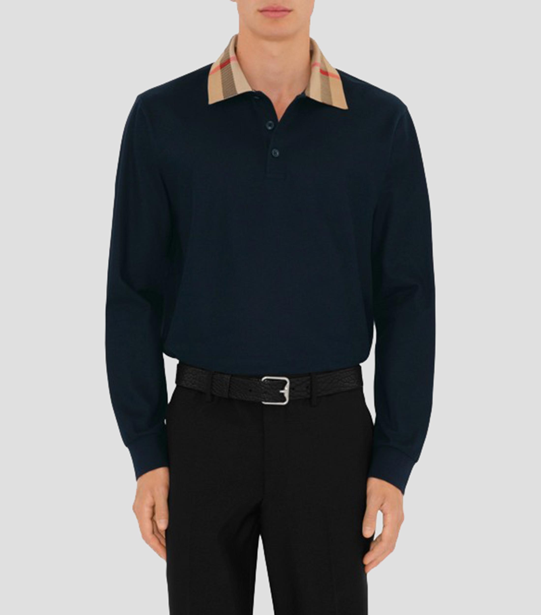 Playera tipo Polo Manga Larga Hombre